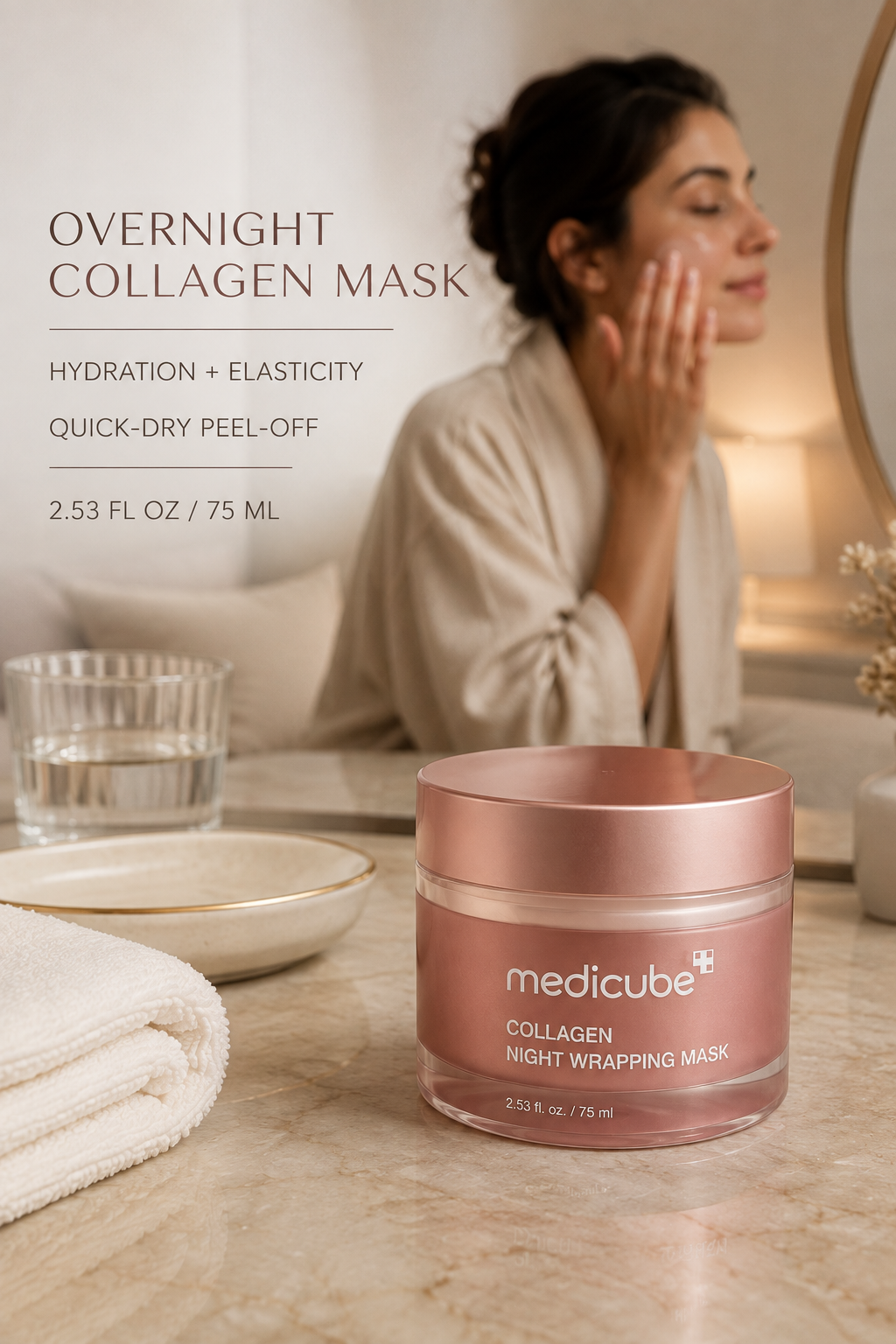 MEDICUBE Collagen Night Wrapping Mask review for overnight hydration